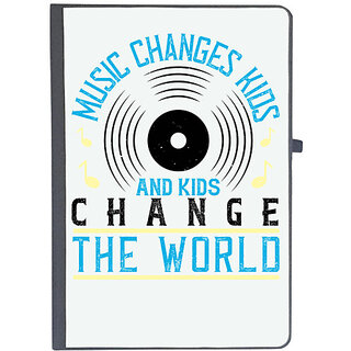                       UDNAG Ruled Notebook Diary 'Music | Music changes kids, and kids change the world', [A5 80Pages 80GSM]                                              