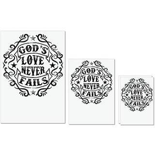                       UDNAG Untearable Waterproof Stickers 155GSM 'Love | 's Love Never Fails' A4 x 1pc, A5 x 1pc & A6 x 2pc                                              