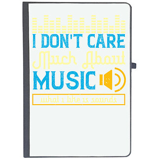                       UDNAG Ruled Notebook Diary 'Music | I don't care much about music. What I like is sounds', [A5 80Pages 80GSM]                                              