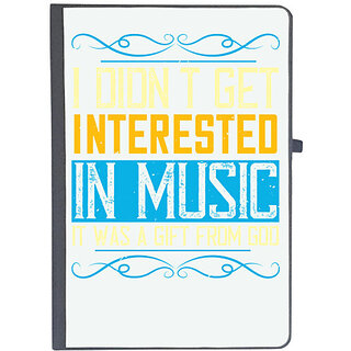                       UDNAG Ruled Notebook Diary 'Music | I didn't get interested in music. It was a gift from', [A5 80Pages 80GSM]                                              