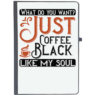                       UDNAG Ruled Notebook Diary 'Coffee | What do you want Just Coffee. Black  like my soul', [A5 80Pages 80GSM]                                              