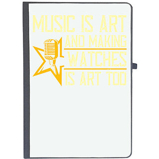                       UDNAG Ruled Notebook Diary 'Music | Music is art, and making watches is art, too', [A5 80Pages 80GSM]                                              
