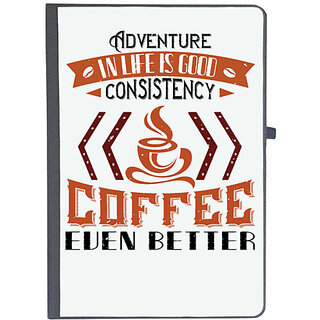                       UDNAG Ruled Notebook Diary 'Coffee | Adventure in life is good consistency in Coffee even better', [A5 80Pages 80GSM]                                              