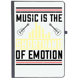                       UDNAG Ruled Notebook Diary 'Music | Music is the shorthand of emotion', [A5 80Pages 80GSM]                                              