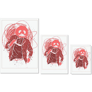 UDNAG Untearable Waterproof Stickers 155GSM 'illustration | Stylish Bear' A4 x 1pc, A5 x 1pc & A6 x 2pc