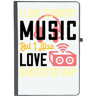                       UDNAG Ruled Notebook Diary 'Music | I love country music, but I also love gangster rap', [A5 80Pages 80GSM]                                              
