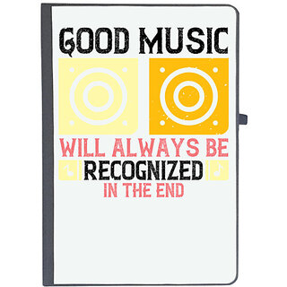                       UDNAG Ruled Notebook Diary 'Music | Good music will always be recognized in the end', [A5 80Pages 80GSM]                                              
