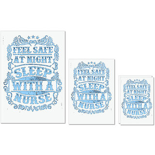UDNAG Untearable Waterproof Stickers 155GSM 'Nurse | Feel safe at night sleep with' A4 x 1pc, A5 x 1pc & A6 x 2pc UDNAG Untearable Waterproof Stickers 155GSM 'Nurse | Feel safe at night sleep with' A4 x 1pc, A5 x 1pc & A6 x 2pc