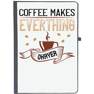                       UDNAG Ruled Notebook Diary 'Coffee | coffe makes everythink okeyer', [A5 80Pages 80GSM]                                              