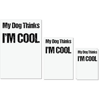 UDNAG Untearable Waterproof Stickers 155GSM 'Cool | My dog thinks i am cool' A4 x 1pc, A5 x 1pc & A6 x 2pc UDNAG Untearable Waterproof Stickers 155GSM 'Cool | My dog thinks i am cool' A4 x 1pc, A5 x 1pc & A6 x 2pc