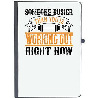                      UDNAG Ruled Notebook Diary 'Gym | Someone busier than you is working out right now', [A5 80Pages 80GSM]                                              