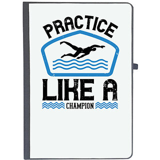                       UDNAG Ruled Notebook Diary 'Swimming | Practice like a champion', [A5 80Pages 80GSM]                                              