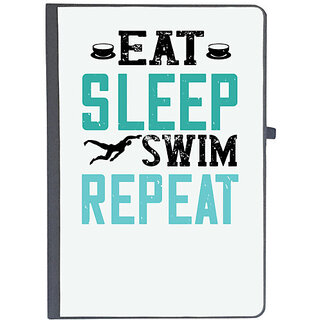                       UDNAG Ruled Notebook Diary 'Swimming | Eat Sleep Swim Repeat', [A5 80Pages 80GSM]                                              