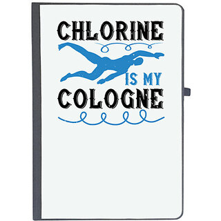                       UDNAG Ruled Notebook Diary 'Swimming | Chlorine is my cologne', [A5 80Pages 80GSM]                                              