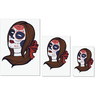 UDNAG Untearable Waterproof Stickers 155GSM 'Illustration | Female Zombie' A4 x 1pc, A5 x 1pc & A6 x 2pc UDNAG Untearable Waterproof Stickers 155GSM 'Illustration | Female Zombie' A4 x 1pc, A5 x 1pc & A6 x 2pc