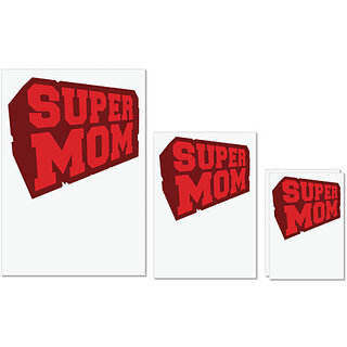 UDNAG Untearable Waterproof Stickers 155GSM 'Mother, red | Super Mom' A4 x 1pc, A5 x 1pc & A6 x 2pc UDNAG Untearable Waterproof Stickers 155GSM 'Mother, red | Super Mom' A4 x 1pc, A5 x 1pc & A6 x 2pc