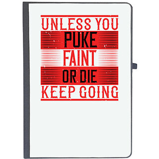                       UDNAG Ruled Notebook Diary 'Swimming | Unless you puke, faint, or die, keep going', [A5 80Pages 80GSM]                                              