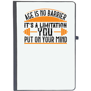                       UDNAG Ruled Notebook Diary 'Gym | Age is no barrier. Its a limitation you put on your mind', [A5 80Pages 80GSM]                                              