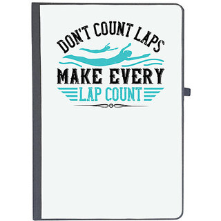                       UDNAG Ruled Notebook Diary 'Swimming | Dont count laps.Make every lap count', [A5 80Pages 80GSM]                                              