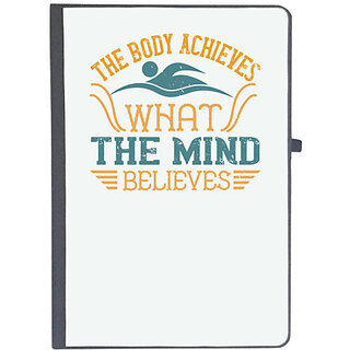                       UDNAG Ruled Notebook Diary 'Swimming | The body achieves what the mind believes', [A5 80Pages 80GSM]                                              