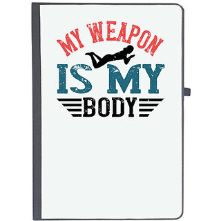                       UDNAG Ruled Notebook Diary 'Swimming | My weapon is my body', [A5 80Pages 80GSM]                                              