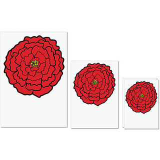UDNAG Untearable Waterproof Stickers 155GSM 'Flower | Red Flower' A4 x 1pc, A5 x 1pc & A6 x 2pc UDNAG Untearable Waterproof Stickers 155GSM 'Flower | Red Flower' A4 x 1pc, A5 x 1pc & A6 x 2pc