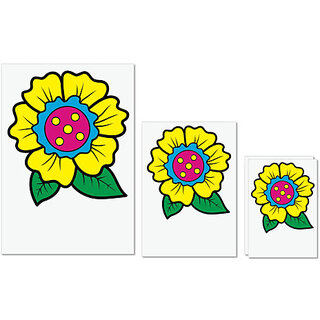 UDNAG Untearable Waterproof Stickers 155GSM 'Flower | Leaf and Flower' A4 x 1pc, A5 x 1pc & A6 x 2pc UDNAG Untearable Waterproof Stickers 155GSM 'Flower | Leaf and Flower' A4 x 1pc, A5 x 1pc & A6 x 2pc
