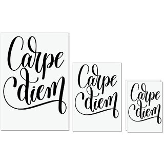 UDNAG Untearable Waterproof Stickers 155GSM 'Calligraphy | Carpe Diem' A4 x 1pc, A5 x 1pc & A6 x 2pc UDNAG Untearable Waterproof Stickers 155GSM 'Calligraphy | Carpe Diem' A4 x 1pc, A5 x 1pc & A6 x 2pc