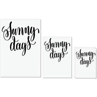                       UDNAG Untearable Waterproof Stickers 155GSM 'Sunny Days' A4 x 1pc, A5 x 1pc & A6 x 2pc                                              