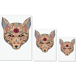 UDNAG Untearable Waterproof Stickers 155GSM 'Illustration | Fox Head illustration' A4 x 1pc, A5 x 1pc & A6 x 2pc UDNAG Untearable Waterproof Stickers 155GSM 'Illustration | Fox Head illustration' A4 x 1pc, A5 x 1pc & A6 x 2pc