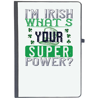                       UDNAG Ruled Notebook Diary 'Irish | im irish whats your super power', [A5 80Pages 80GSM]                                              