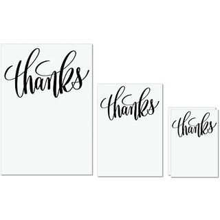 UDNAG Untearable Waterproof Stickers 155GSM 'Thanks' A4 x 1pc, A5 x 1pc & A6 x 2pc UDNAG Untearable Waterproof Stickers 155GSM 'Thanks' A4 x 1pc, A5 x 1pc & A6 x 2pc