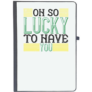                       UDNAG Ruled Notebook Diary 'Luck | oh so lucky to have you', [A5 80Pages 80GSM]                                              
