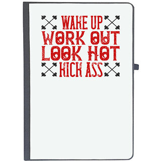                       UDNAG Ruled Notebook Diary 'Gym | Wake up. Work out. Look hot. Kick ass', [A5 80Pages 80GSM]                                              
