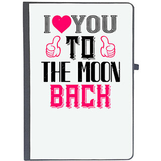                       UDNAG Ruled Notebook Diary 'Love | ilove you to the moon beach', [A5 80Pages 80GSM]                                              