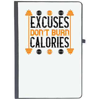                       UDNAG Ruled Notebook Diary 'Gym | excuses don't burns calories', [A5 80Pages 80GSM]                                              