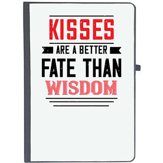                       UDNAG Ruled Notebook Diary 'Kisses | kisses are a better fate then wisdom', [A5 80Pages 80GSM]                                              