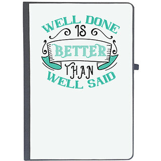                       UDNAG Ruled Notebook Diary '| Well done is better than well said', [A5 80Pages 80GSM]                                              