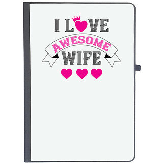                      UDNAG Ruled Notebook Diary 'Wife | i love awesome wife 1', [A5 80Pages 80GSM]                                              