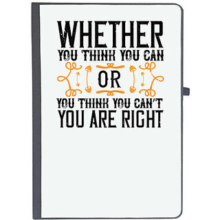                       UDNAG Ruled Notebook Diary '| Whether you think you can, or you think you cant, youre right', [A5 80Pages 80GSM]                                              