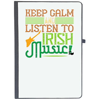                       UDNAG Ruled Notebook Diary 'Irish | keep calm and listen to irish music', [A5 80Pages 80GSM]                                              