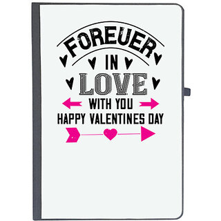                       UDNAG Ruled Notebook Diary 'Love | forever in love with you happy valentines day', [A5 80Pages 80GSM]                                              