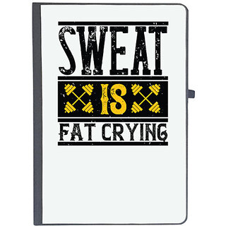                       UDNAG Ruled Notebook Diary 'Gym | Sweat is Fat Crying', [A5 80Pages 80GSM]                                              