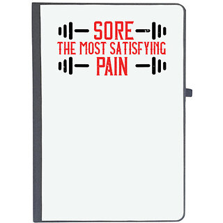                       UDNAG Ruled Notebook Diary 'Gym | Sore. The most satisfying pain', [A5 80Pages 80GSM]                                              