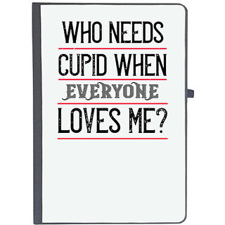                       UDNAG Ruled Notebook Diary 'Love | who needs cupid when everyone loves me', [A5 80Pages 80GSM]                                              