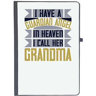                       UDNAG Ruled Notebook Diary 'Grand Mother | I have a guardian angel in Heaven. I call her Grandma', [A5 80Pages 80GSM]                                              