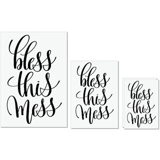 UDNAG Untearable Waterproof Stickers 155GSM 'Bless this mess' A4 x 1pc, A5 x 1pc & A6 x 2pc UDNAG Untearable Waterproof Stickers 155GSM 'Bless this mess' A4 x 1pc, A5 x 1pc & A6 x 2pc