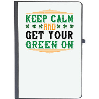                       UDNAG Ruled Notebook Diary 'Keep Calm | keep calm and get your green on', [A5 80Pages 80GSM]                                              
