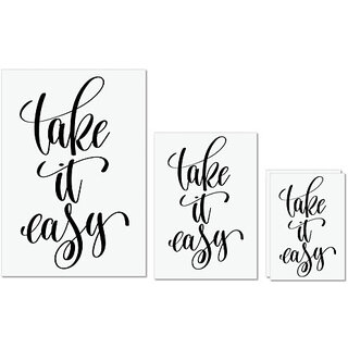                       UDNAG Untearable Waterproof Stickers 155GSM 'Take it easy' A4 x 1pc, A5 x 1pc & A6 x 2pc                                              