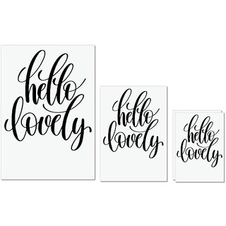 UDNAG Untearable Waterproof Stickers 155GSM 'Hello lovely' A4 x 1pc, A5 x 1pc & A6 x 2pc UDNAG Untearable Waterproof Stickers 155GSM 'Hello lovely' A4 x 1pc, A5 x 1pc & A6 x 2pc